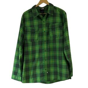 The North Face Green Plaid Snap Up Shirt